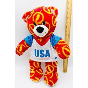 Build A Bear Flash Plush Rare Justice League  Teddy Bear 16”